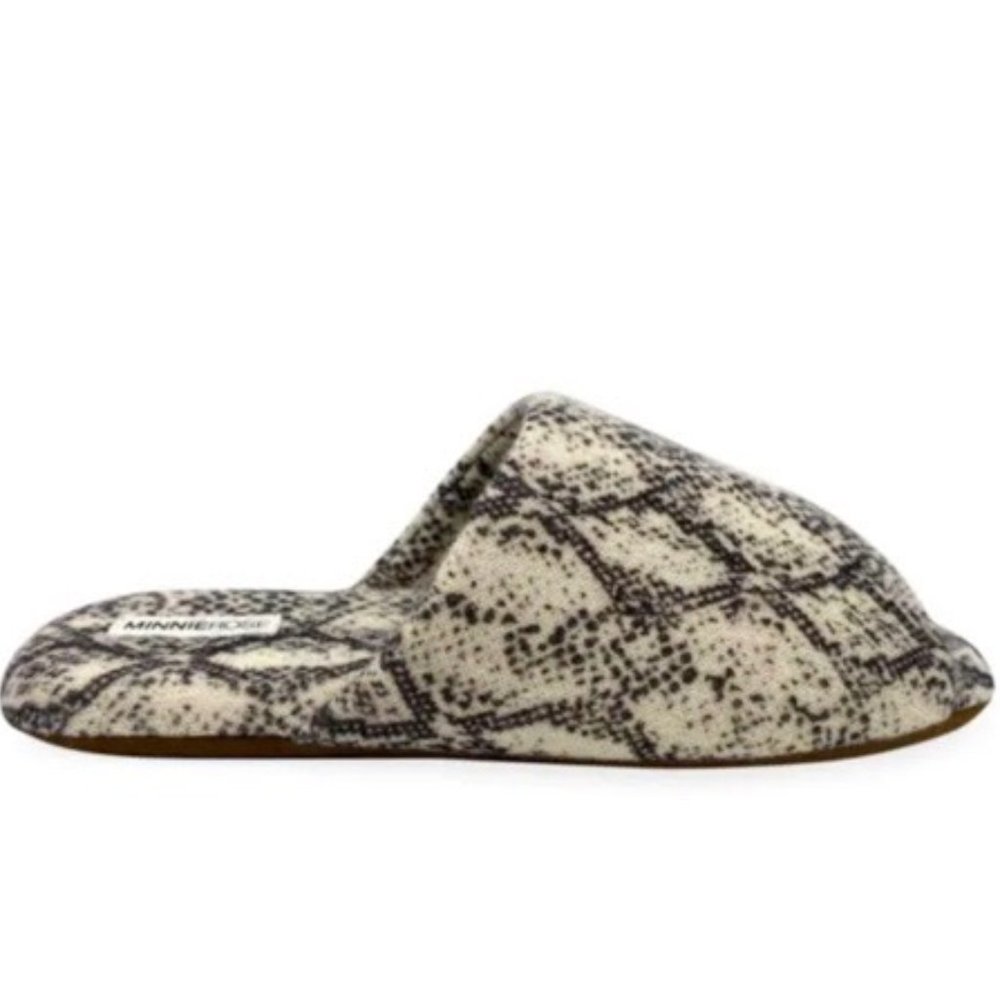 Minnie Rose Open Toe Python Slipper NEW